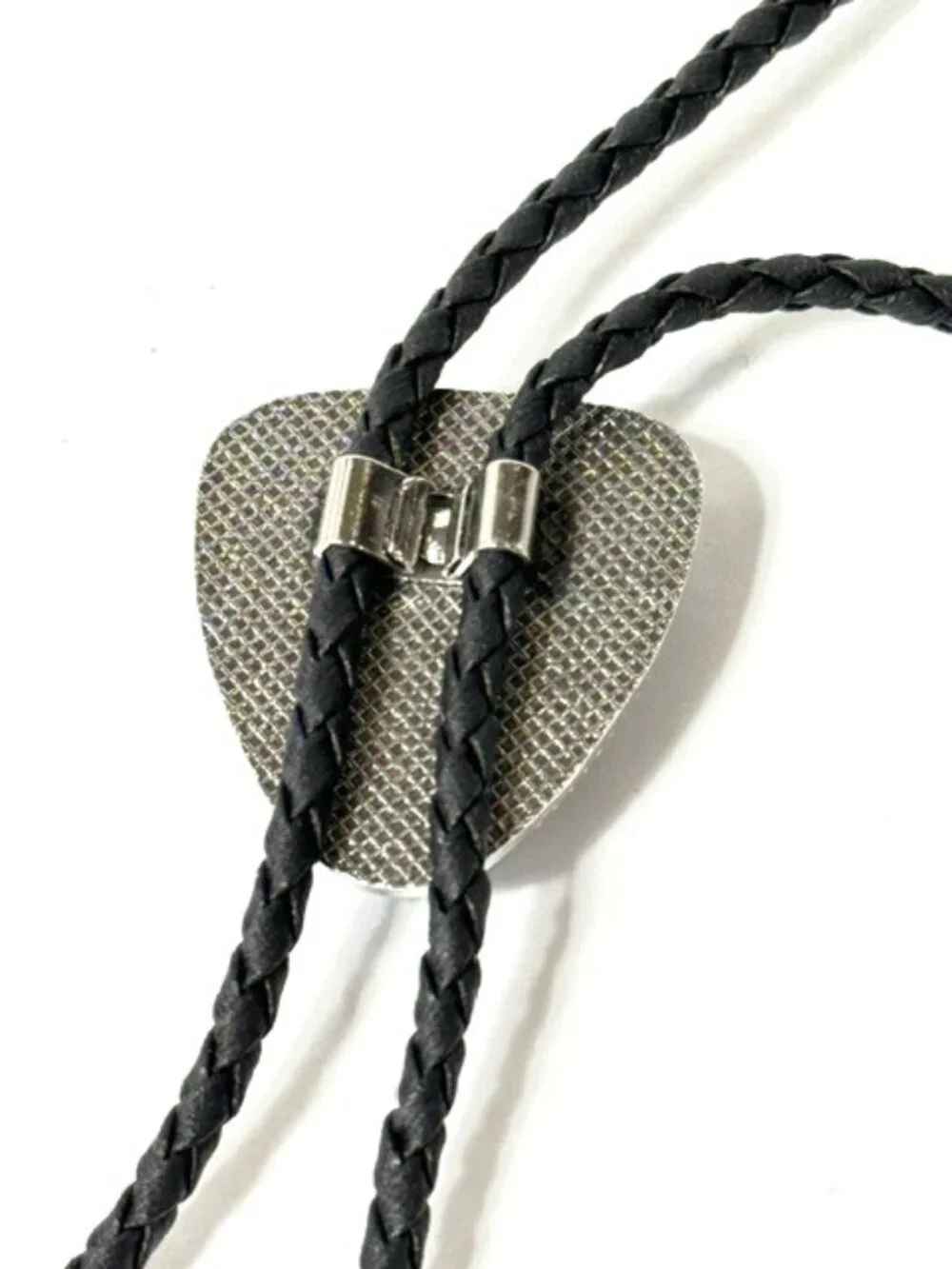 Blue stone, black cord western cowboy bolo tie.